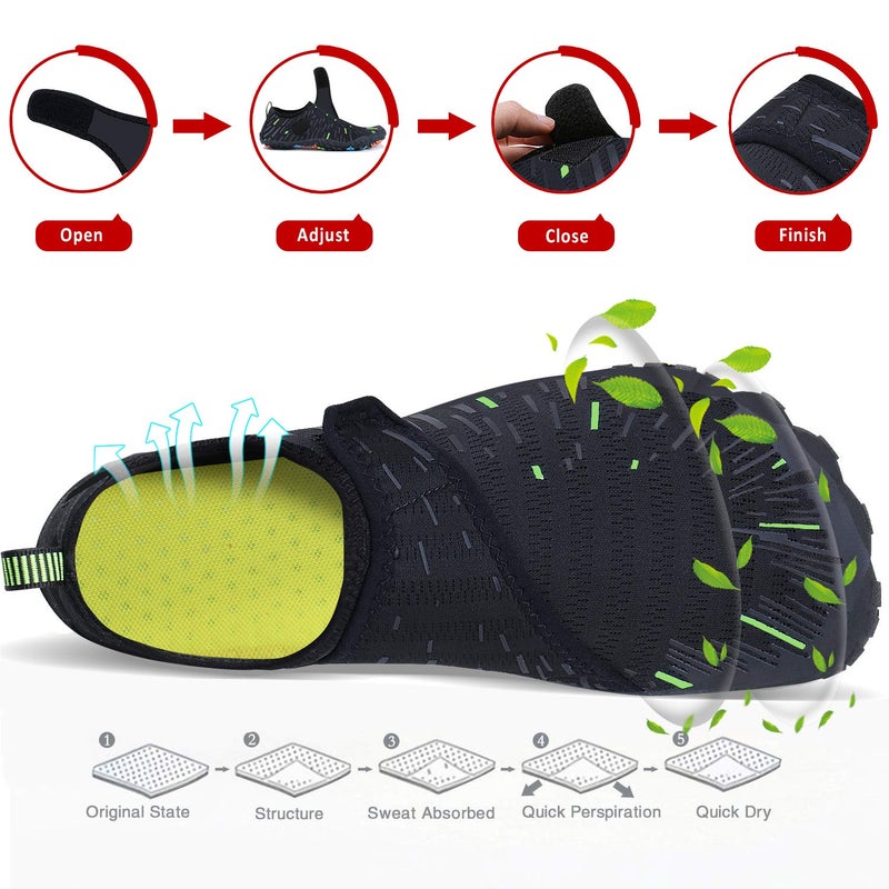 JointlyCreating Water Shoes Lightweight Comfort Sole Easy Walking Athletic Slip on Aqua Sock - Image 5